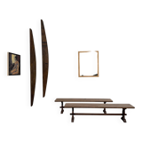 Pair of Solid Oak Farm Benches