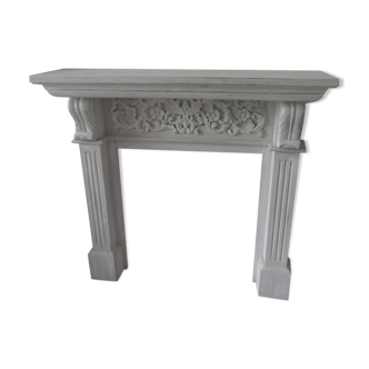 Chimney patina gray coat Pearl powder white waxed finish