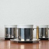 Espresso cups and saucers from the Italian postmodern Lavazza Oro series by Balzano, 1980s, set of 7.