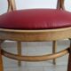 Vintage curved wooden armchair
