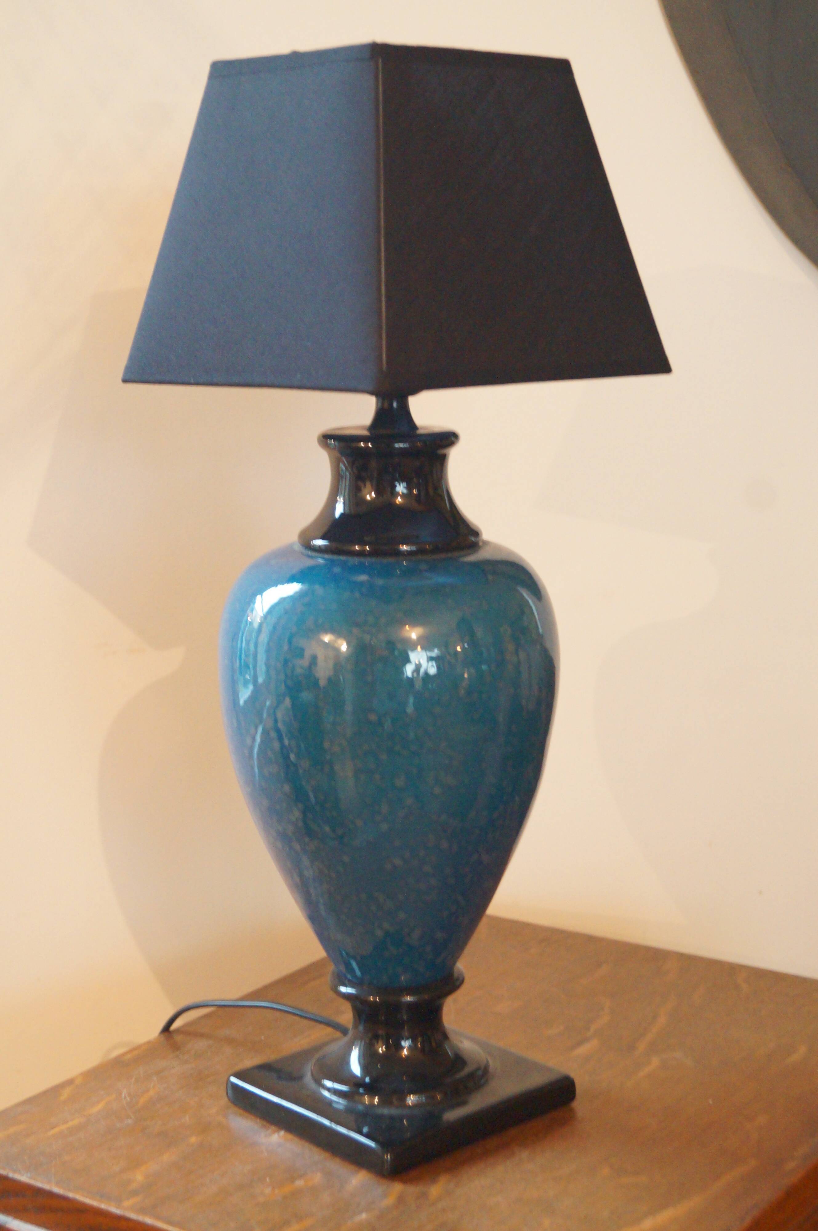 Ceramic baluster lamp 1970
