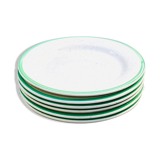 The set of six speckled sandstone plates