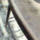 Curved wooden bar stool