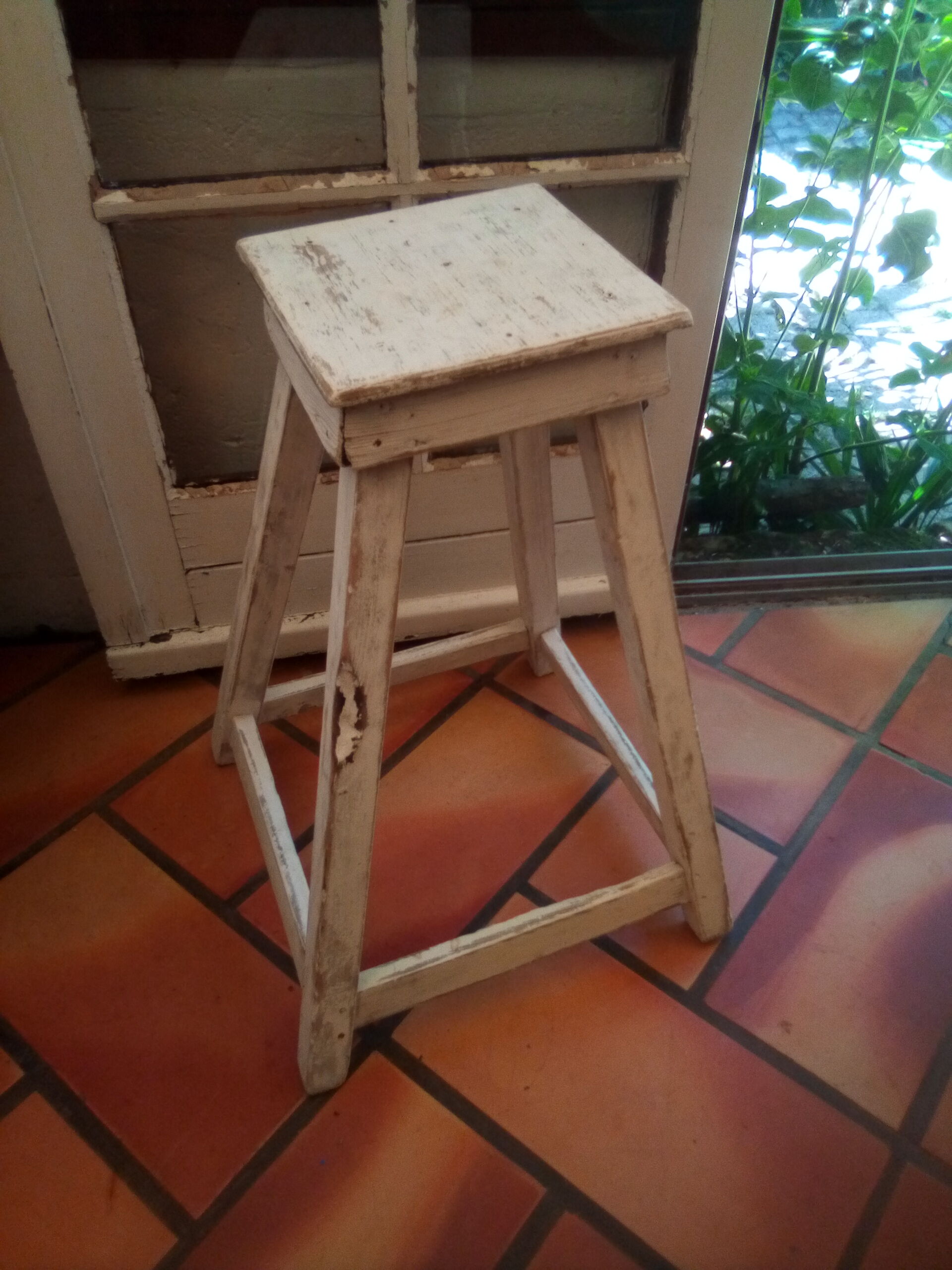 Wooden workshop top stool