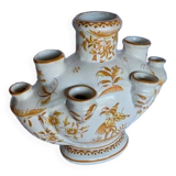 Moustier Louis XV earthenware Tulipière vase