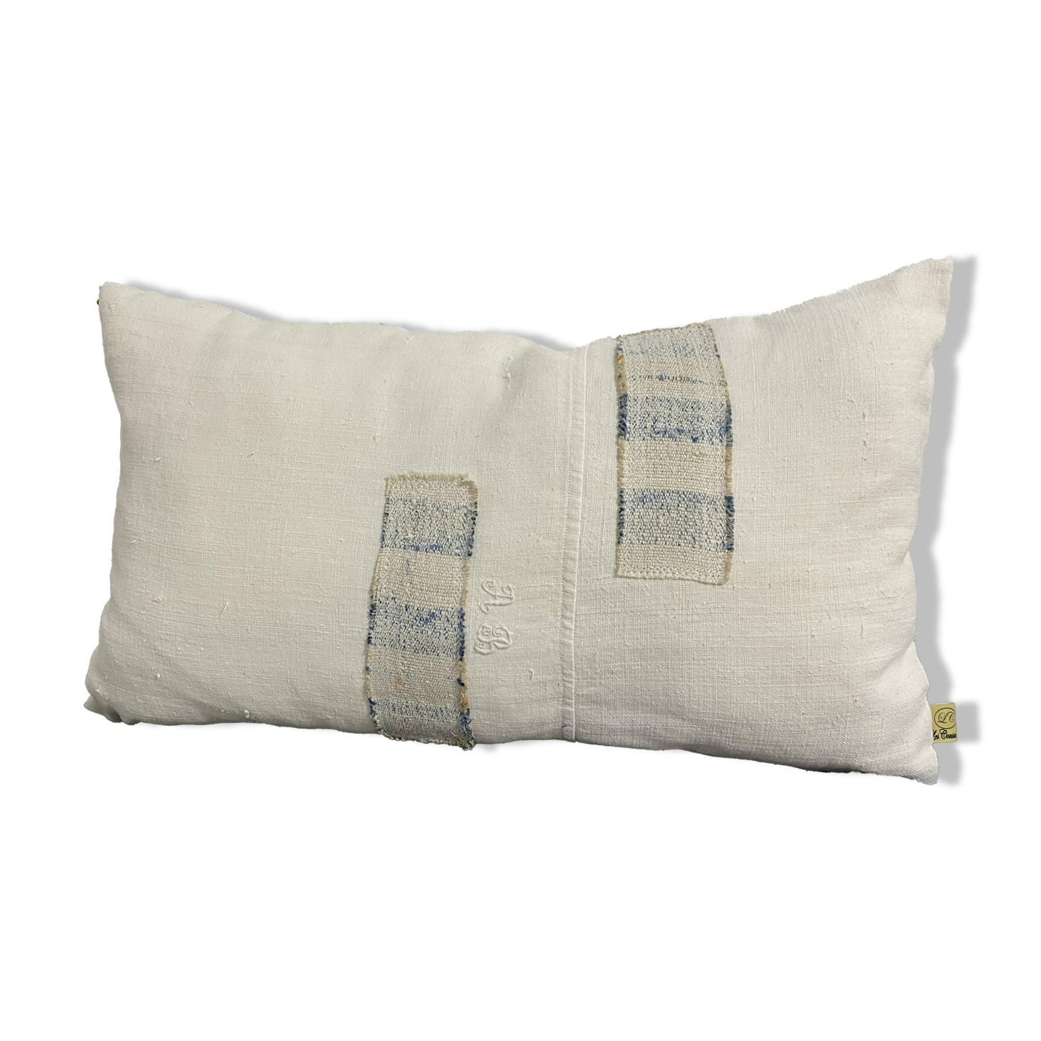 Coussin artisanal en toile ancienne style Kilim