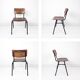 Chaise vintage Pagholz Ahrend Cirkel années 60 assise chêne piètement métal