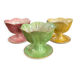 3 coupelles vintage en