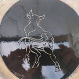 decorative plate vintage bull decor