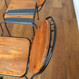 Suite of 4 vintage garden chairs 1950s