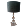 Vintage crystal bedside lamp in modernist / Art Deco / Hollywood style.