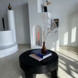 Coffee table en bois massif monoxyle noir