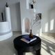 Coffee table en bois massif monoxyle noir