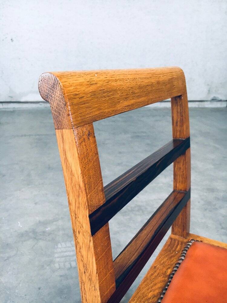 Set of Art Deco Belgian Side Chairs, 1930s