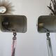 Pair of Art Deco lamps in chrome brass and Carrara marble 30s 40s