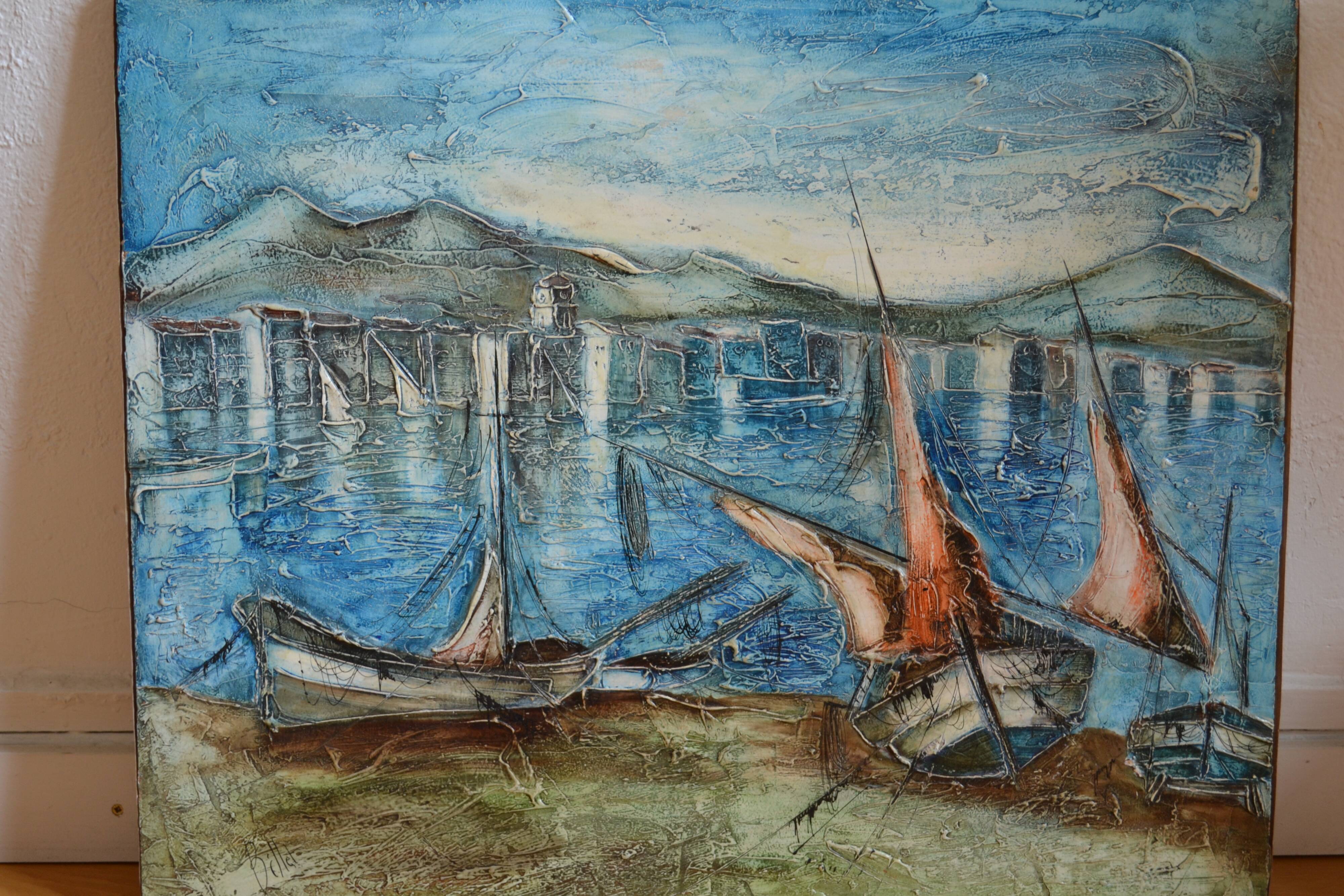 Ticket “Port in the Mediterranean” (La Ciotat?) HSP painting