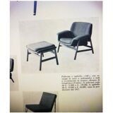 Pair 849 armchairs Gianfranco Frattini for Cassina Meda 1950s