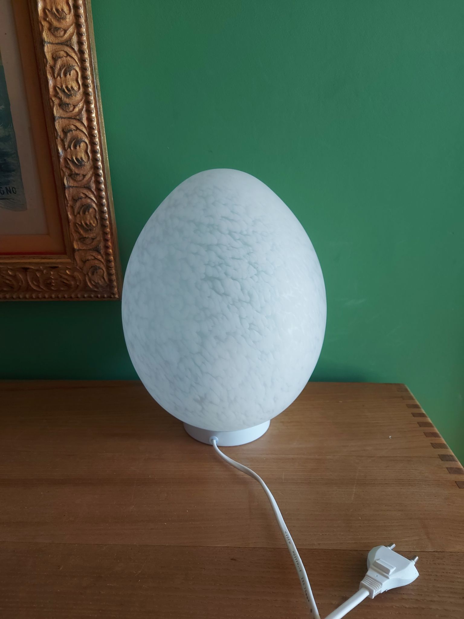 Glass egg lamp