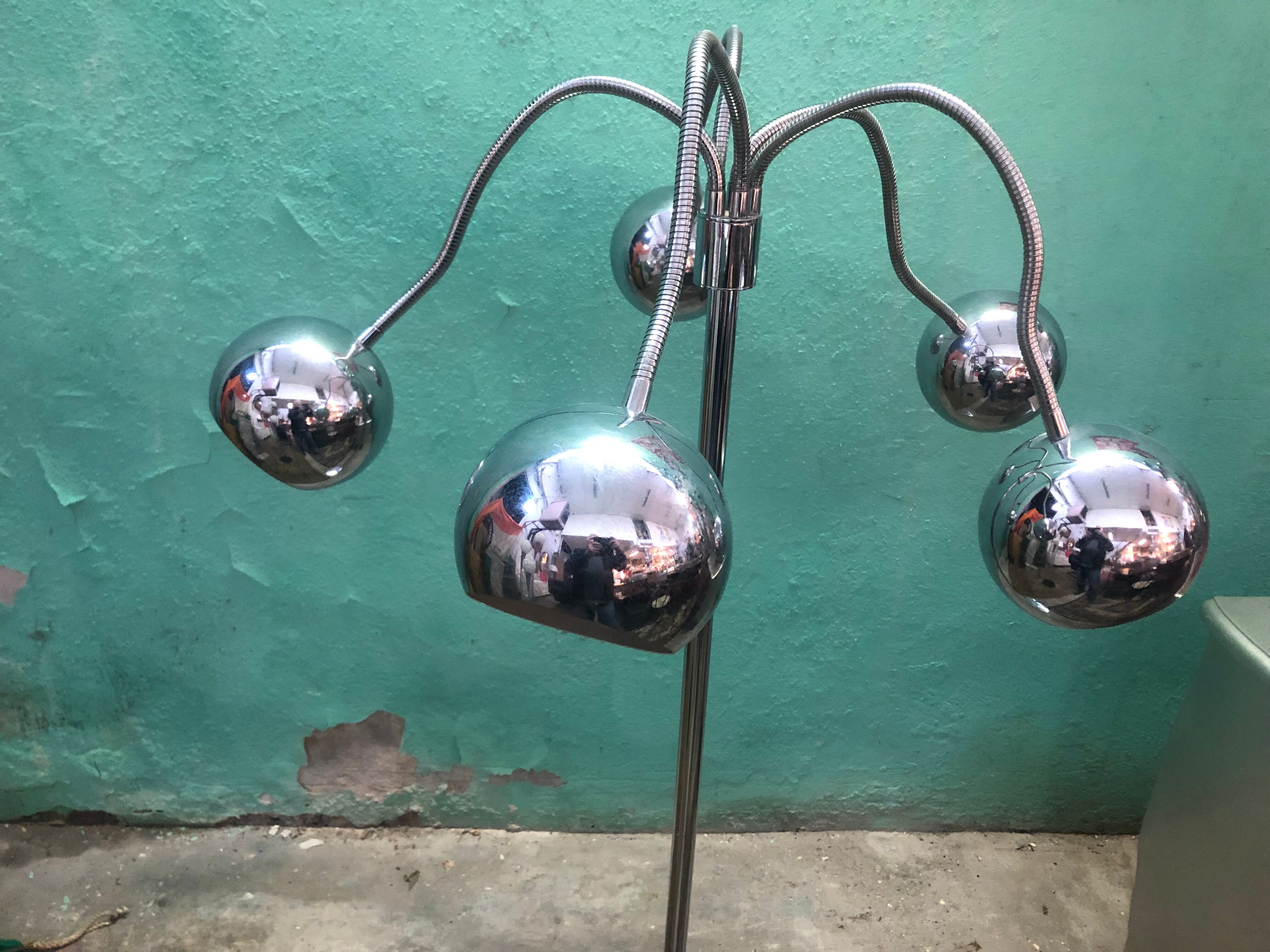 Design floor lamp from the 70s space age