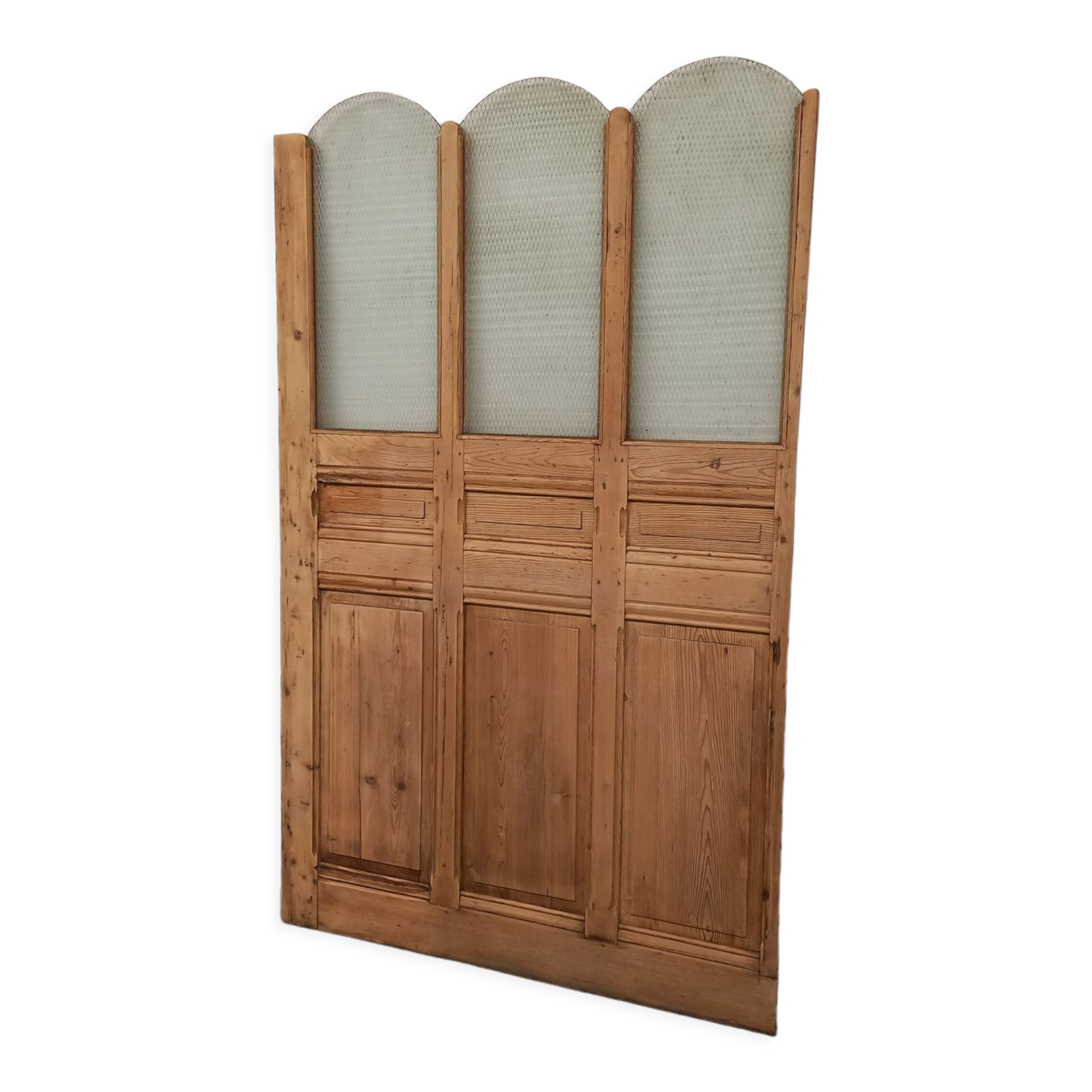 Partition in wood and glass 128 cm