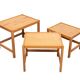 Solid Pine nesting tables Design Kurt Østervig 1960s Denmark