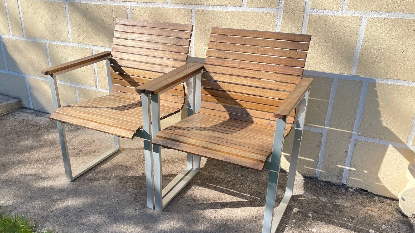 Paire de fauteuils esprit Karin Mobring Ikea