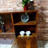 Renewed 1950s art deco showcase, high-legged, retro, vintage
