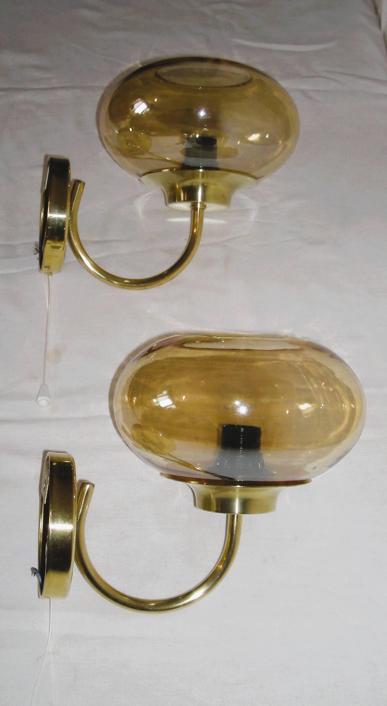 pair of wall lights from the 1970s