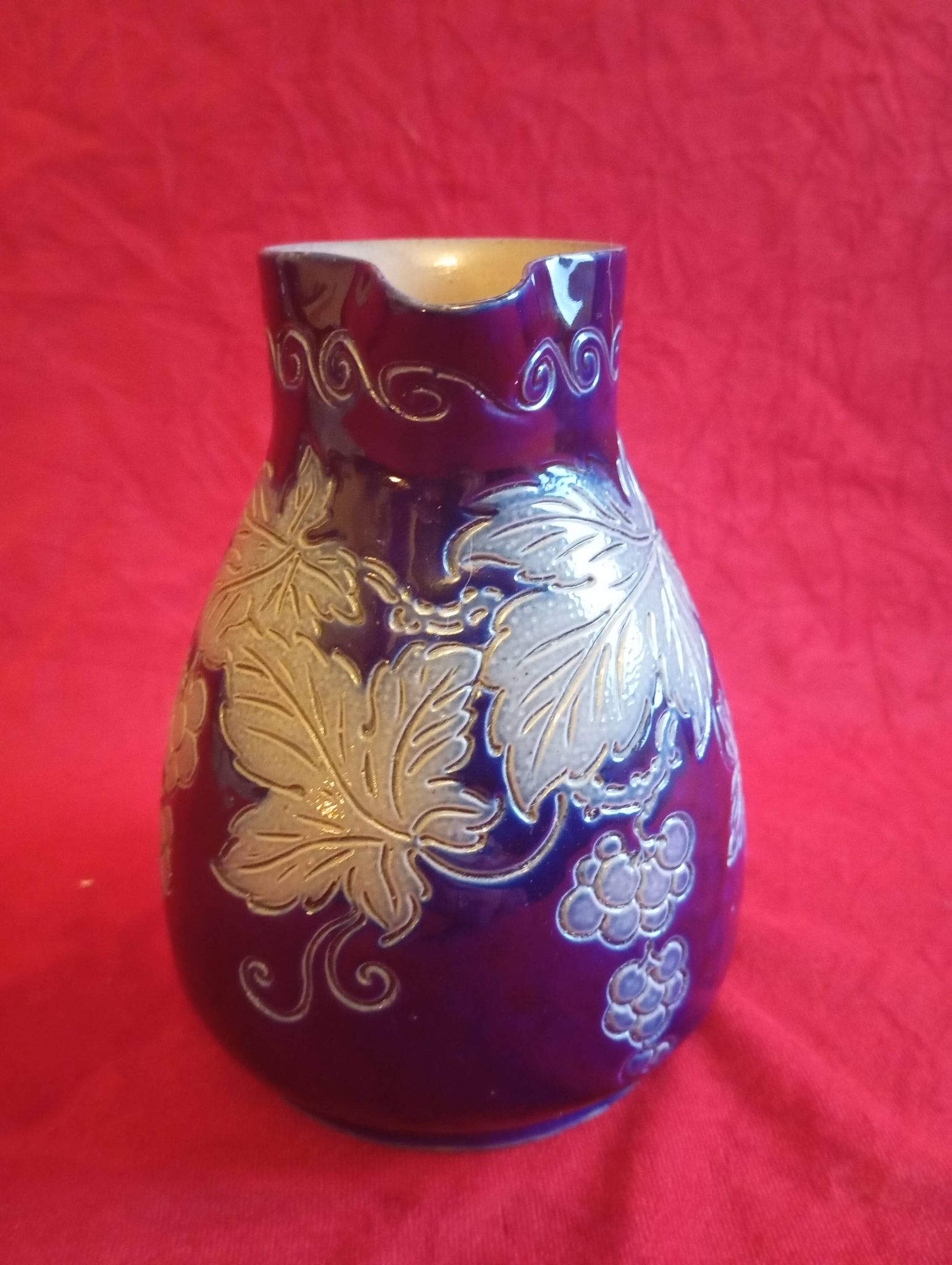 Pichet en gres bleu d'alsace signe "schmitter remmy betschorf"