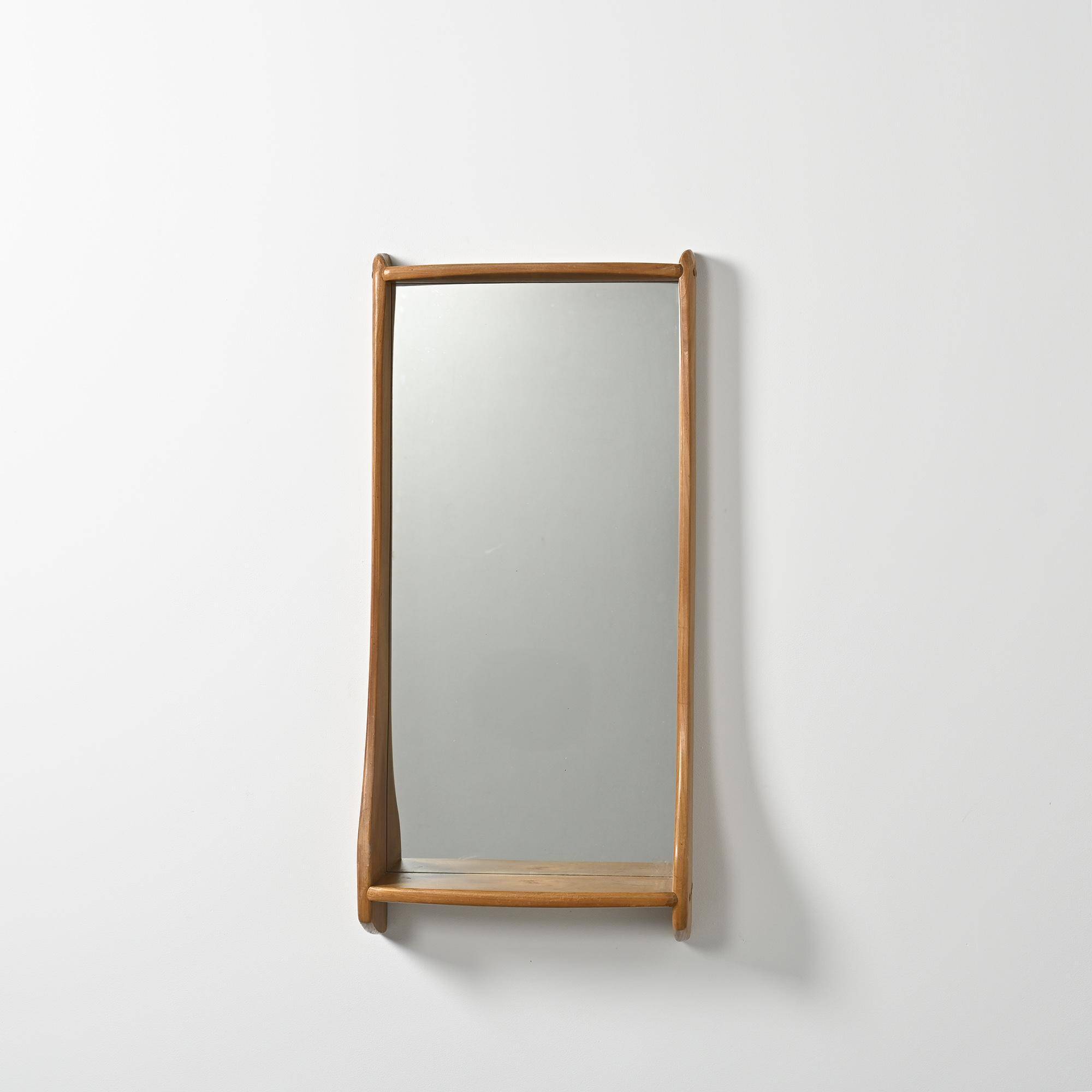 Miroir mural en bois à la gouge, Franz Xaver Sproll, circa 1960