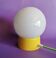 Vintage white opaline living room bedside desk lamp "Yellow"
