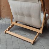 folding chair by Gilles Lundgren in canvas and pine