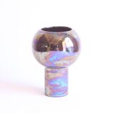 Metallic glaze ceramic vase, 1980s
