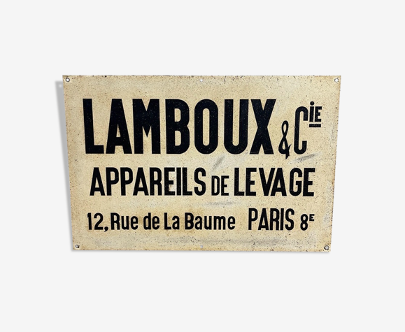 Ancienne plaque en métal de manufacture parisienne