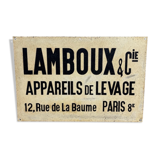 Old metal plate of Parisian manufacture