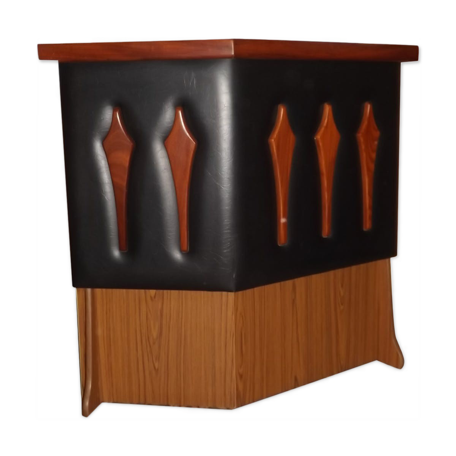 Bar en palissandre formica vintage 1960