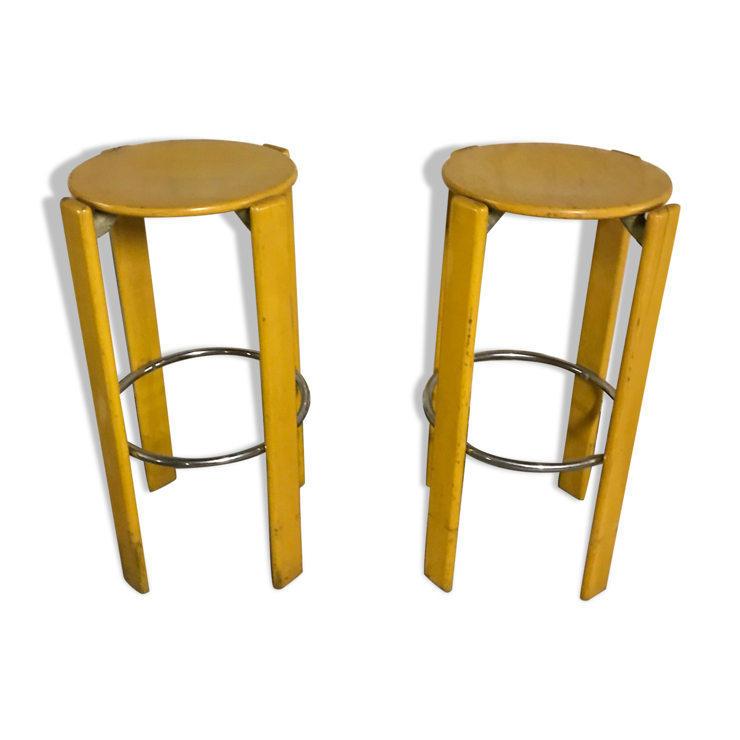 Pair of Bruno Rey bar stools