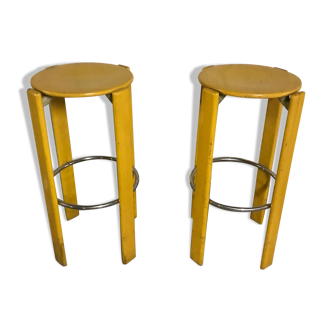 Pair of Bruno Rey bar stools