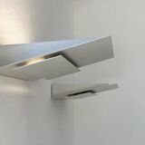 Pair of vintage wall lights, cast aluminum, France 1970