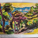 Pierre Lacroux (1909-1993) Gouache on paper 24 x 32 cm -Cap-Ferrat (320)