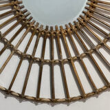 Huge rattan mirror from the 1960s France.