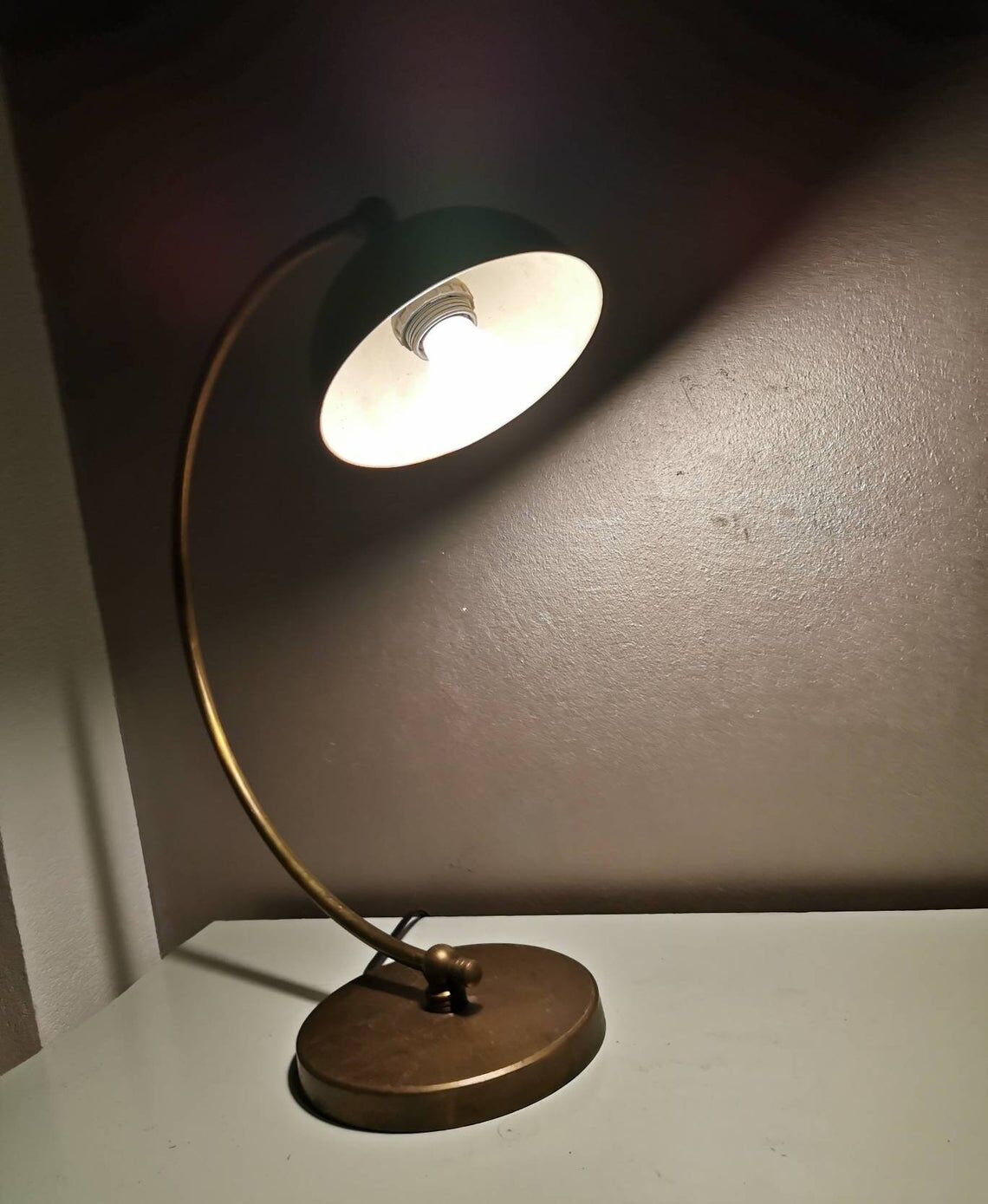 Brass desk lamp 70s