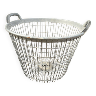 Old iron potato basket