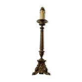 Lamp pique candle bronze silver nineteenth century