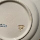 Set of 8 flat plates iron earth model Longchamp Alésia