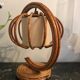 Vintage 1950 rattan bedside lamp