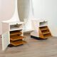 Coiffeuse / Meuble d'entrée en bois vintage 1950