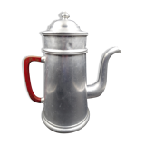 Old aluminum coffee maker -red cove - around 1930