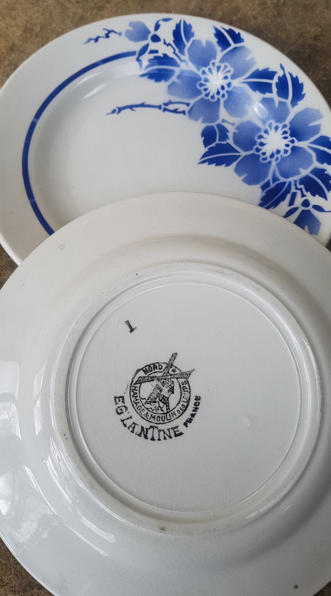 Set of 2 plates Moulin des Loups model Eglantine