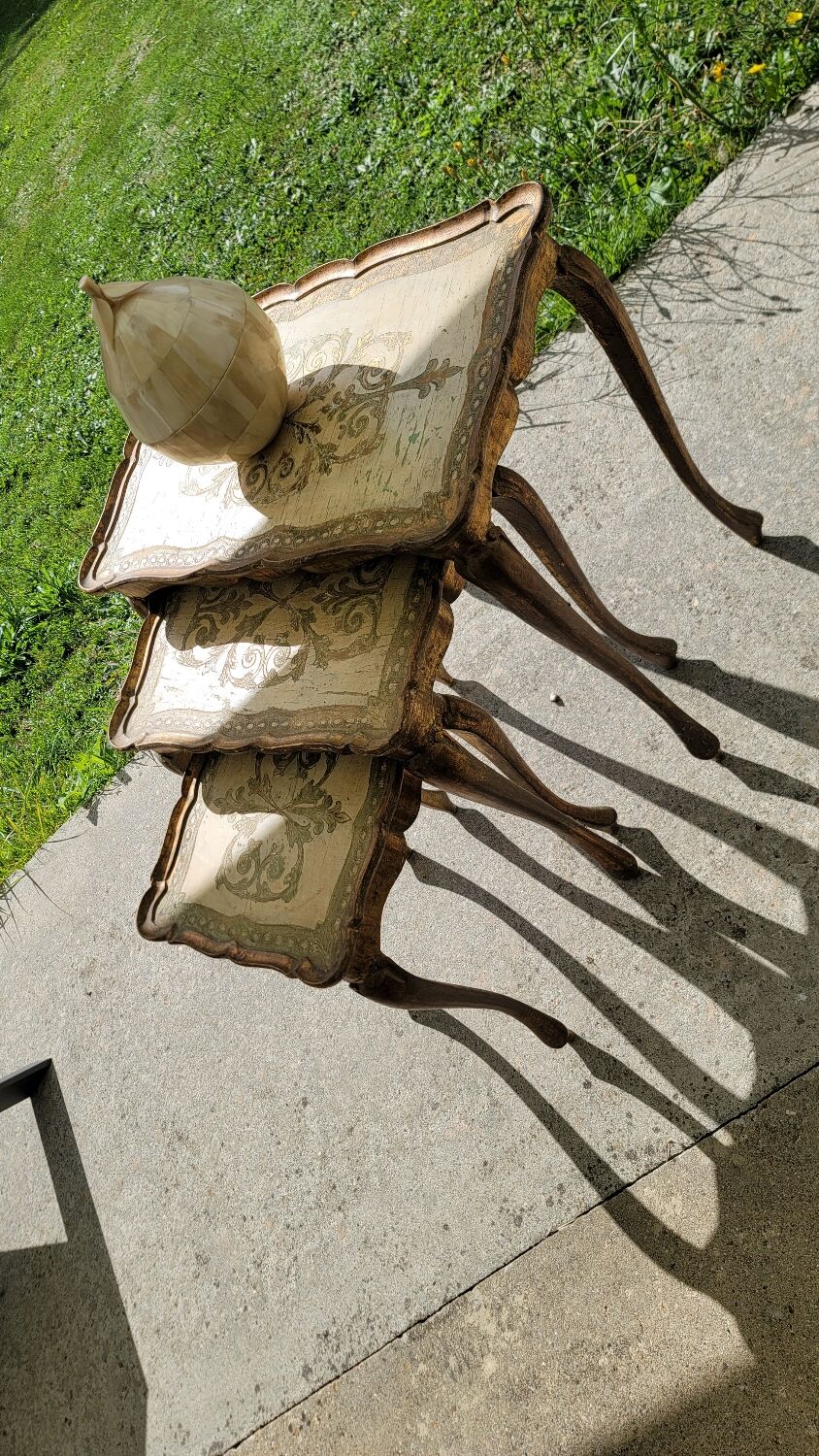 Vintage Venetian nesting table